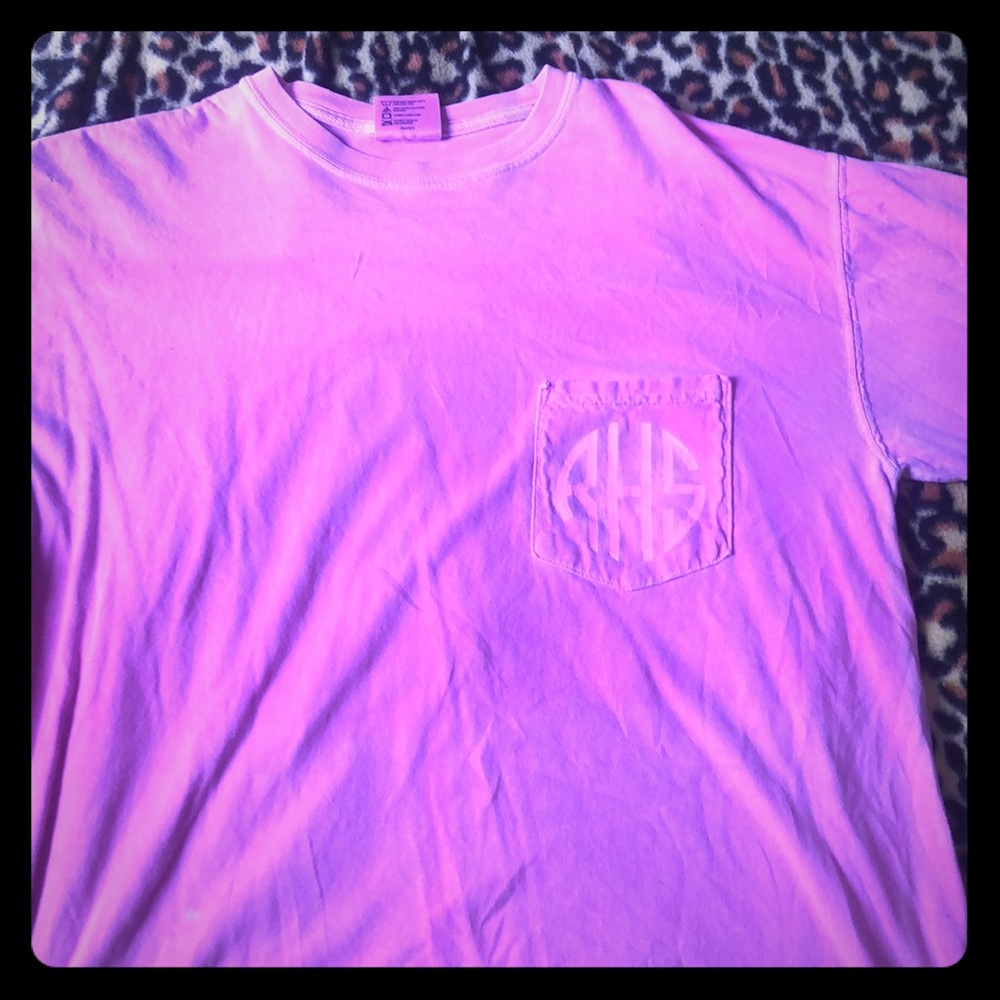 Hot Pink Pocket "RHS" T-Shirt.